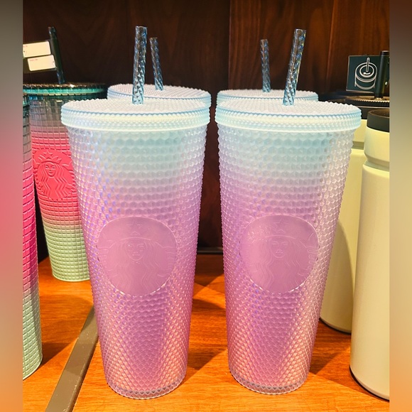 Starbucks Pink Ombré Grid Tumbler Gradient Cold Cup Tumbler Venti Valentines Day - Picture 10 of 10